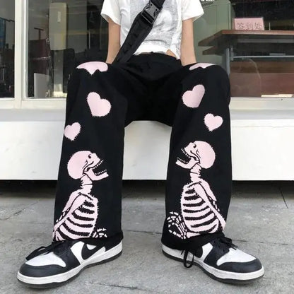 Women Love Skull Bone Pants