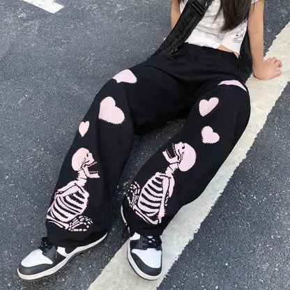 Women Love Skull Bone Pants